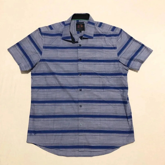 John Lennon Mens  Size LG Casual Button Up Short Sleeve Shirt - Picture 1 of 16